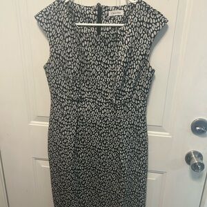 Calvin Klein Monochrome Patterned Midi Dress
